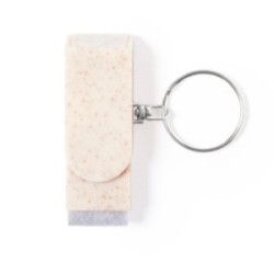 Porte-clés support téléphone en canne de blé