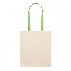 Sac en coton 140 g/m² anses colorées