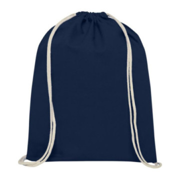 Sac à dos à cordelettes en coton biologique GOTS 100 g/m² couleur