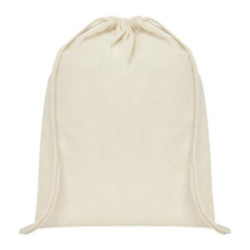 Sac à dos à cordelettes en coton 100 g/m² naturel