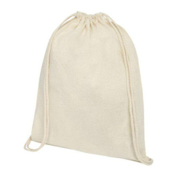 Sac à dos à cordelettes en coton 100 g/m² naturel