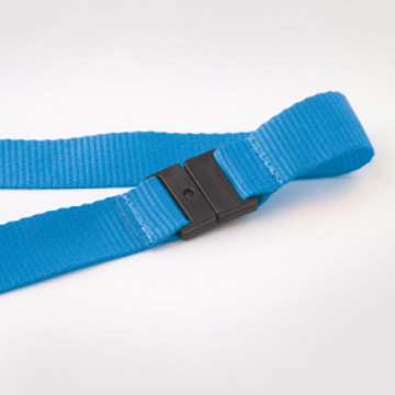 Tour de cou 2 cm avec boucle détachable et clip de sécurité