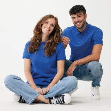 Polo mixte en coton bio et coton recyclé Iqoniq®
