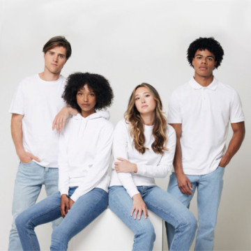 Polo mixte en coton bio et coton recyclé Iqoniq®