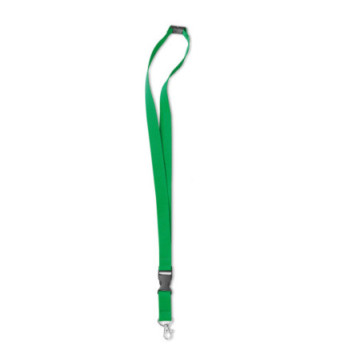 Tour de cou 2 cm avec boucle détachable et clip de sécurité