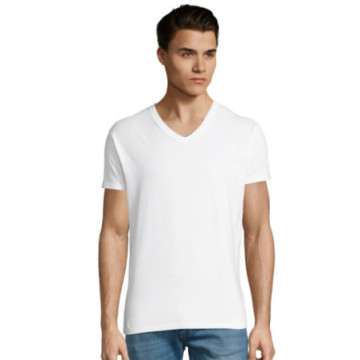 Tee-shirt homme Sol's® Impérial col V blanc