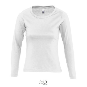 Tee-shirt femme manches longues Sol's® Majestic blanc