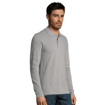Polo homme manches longues Sol's® Perfect couleur