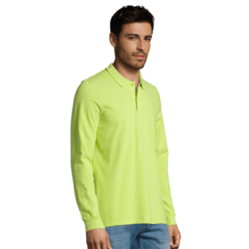 Polo homme manches longues Sol's® Perfect couleur