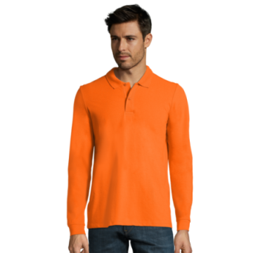 Polo homme manches longues Sol's® Perfect couleur