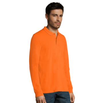 Polo homme manches longues Sol's® Perfect couleur