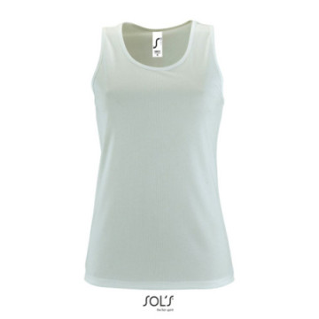 Débardeur de sport femme Sol's® Sporty TT blanc