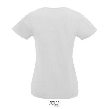 Tee-shirt femme Sol's® Impérial col V blanc