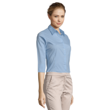 Chemise femme manches 3/4 Sol's® Effect couleur