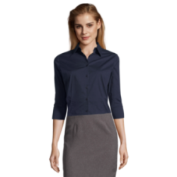 Chemise femme manches 3/4 Sol's® Effect couleur