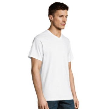 Tee-shirt homme Sol's® Victory col V blanc