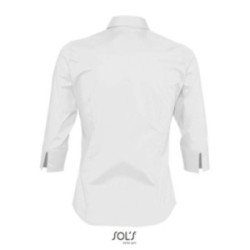 Chemise femme manches 3/4 Sol's® Effect blanche