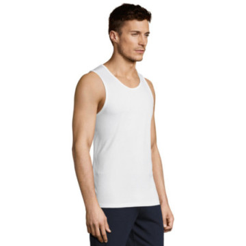 Débardeur de sport respirant homme Sol's® Sporty TT blanc