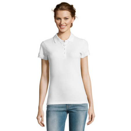 Polo femme Sol's® People blanc