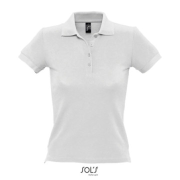 Polo femme Sol's® People blanc