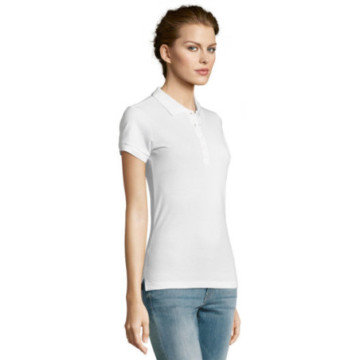 Polo femme Sol's® People blanc