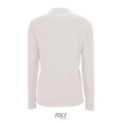 Polo femme manches longues Sol's® Perfect blanc