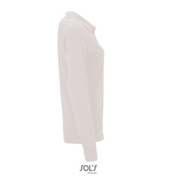 Polo femme manches longues Sol's® Perfect blanc