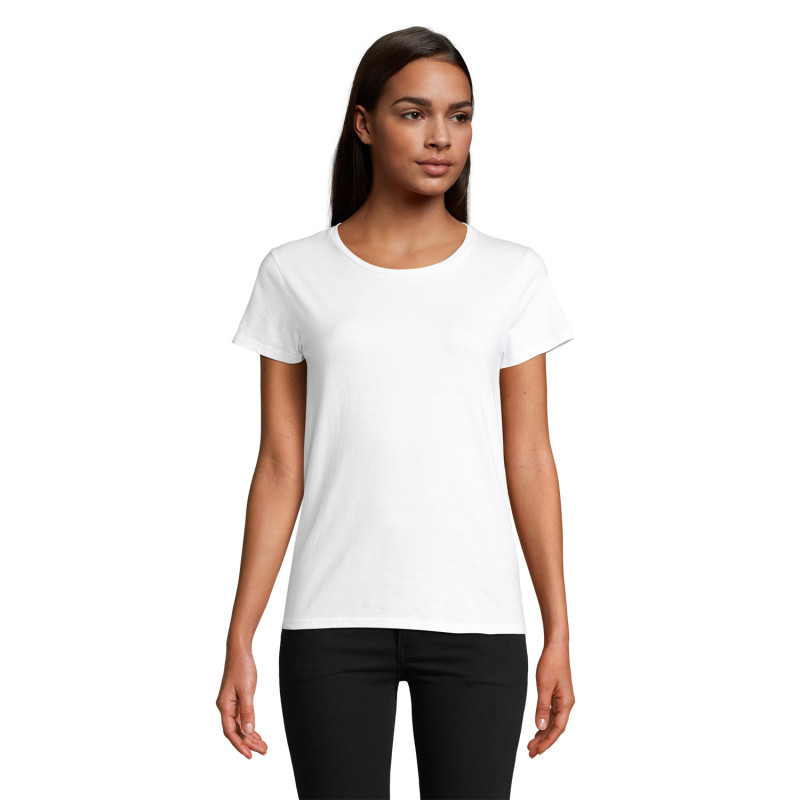 Tee-shirt femme en coton bio blanc Sol's® Crusader