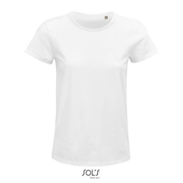 Tee-shirt femme en coton bio blanc Sol's® Crusader