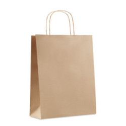 Sac en papier recyclé coloré 90 g/m² 25x32x11 cm