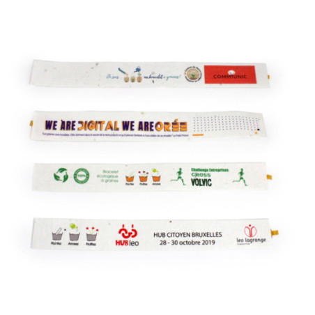 Bracelet biodégradable avec graines