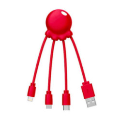 Câble de charge multi-connecteurs recyclé Xoopar® Octopus Eco