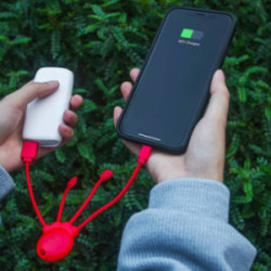 Câble de charge multi-connecteurs recyclé Xoopar® Octopus Eco