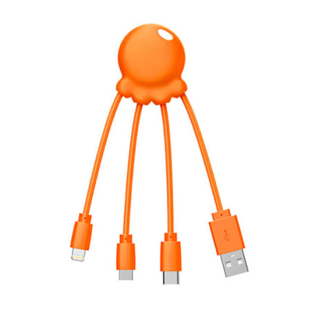 Câble de chargement multi-connecteurs recyclé Xoopar® Octopus Eco
