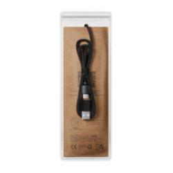Câble de charge long 40W bambou et rPET avec logo lumineux SCX®
