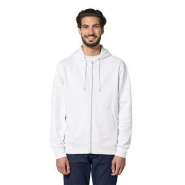 Sweat mixte zippé capuche bio blanc Stanley-Stella® Cultivator 2.0