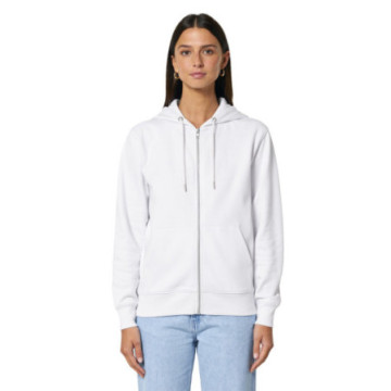 Sweat mixte zippé capuche bio blanc Stanley-Stella® Cultivator 2.0