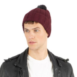 Bonnet avec revers et pompon K-up®