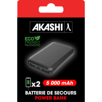 Batterie de secours ultra compacte 5000 mAh Akashi®