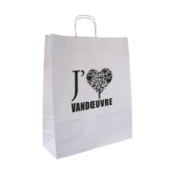 Sac kraft blanc biodégradable 110 g/m² 44 x 15 x 50 cm