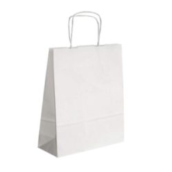 Sac kraft blanc biodégradable  100 g/m² 25 x 10 x 32 cm