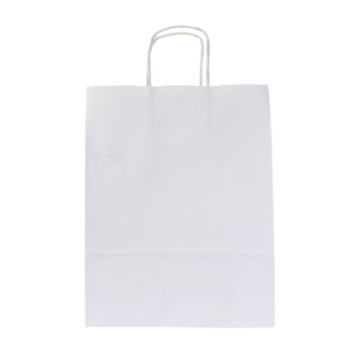 Sac kraft blanc biodégradable 100 g 25 x 10 x 32 cm