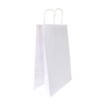 Sac kraft blanc biodégradable 100 g 25 x 10 x 32 cm