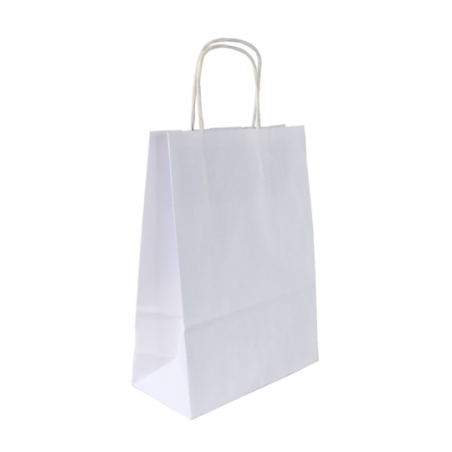 Sac kraft blanc biodégradable 100 g 18 x 8 x 24 cm