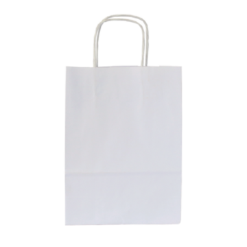 Sac kraft blanc biodégradable 100 g 18 x 8 x 24 cm