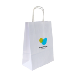 Sac kraft blanc biodégradable  90 g/m² 18 x 8 x 24 cm