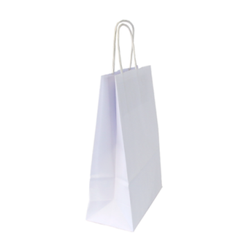 Sac kraft blanc biodégradable 100 g 18 x 8 x 24 cm