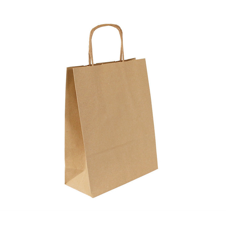 Sac kraft havane biodégradable 100 g 25 x 10 x 32 cm