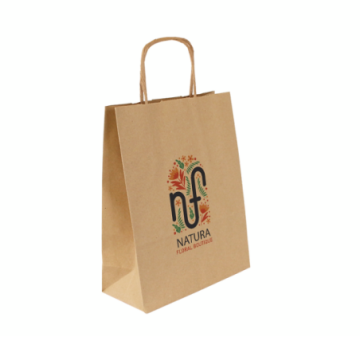 Sac kraft havane biodégradable 100 g 25 x 10 x 32 cm