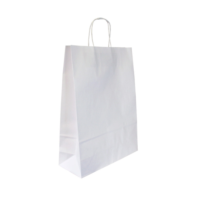 Sac kraft blanc biodégradable 100 g 32 x 12 x 42 cm